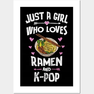 Girl Love Ramen And KPop Posters and Art